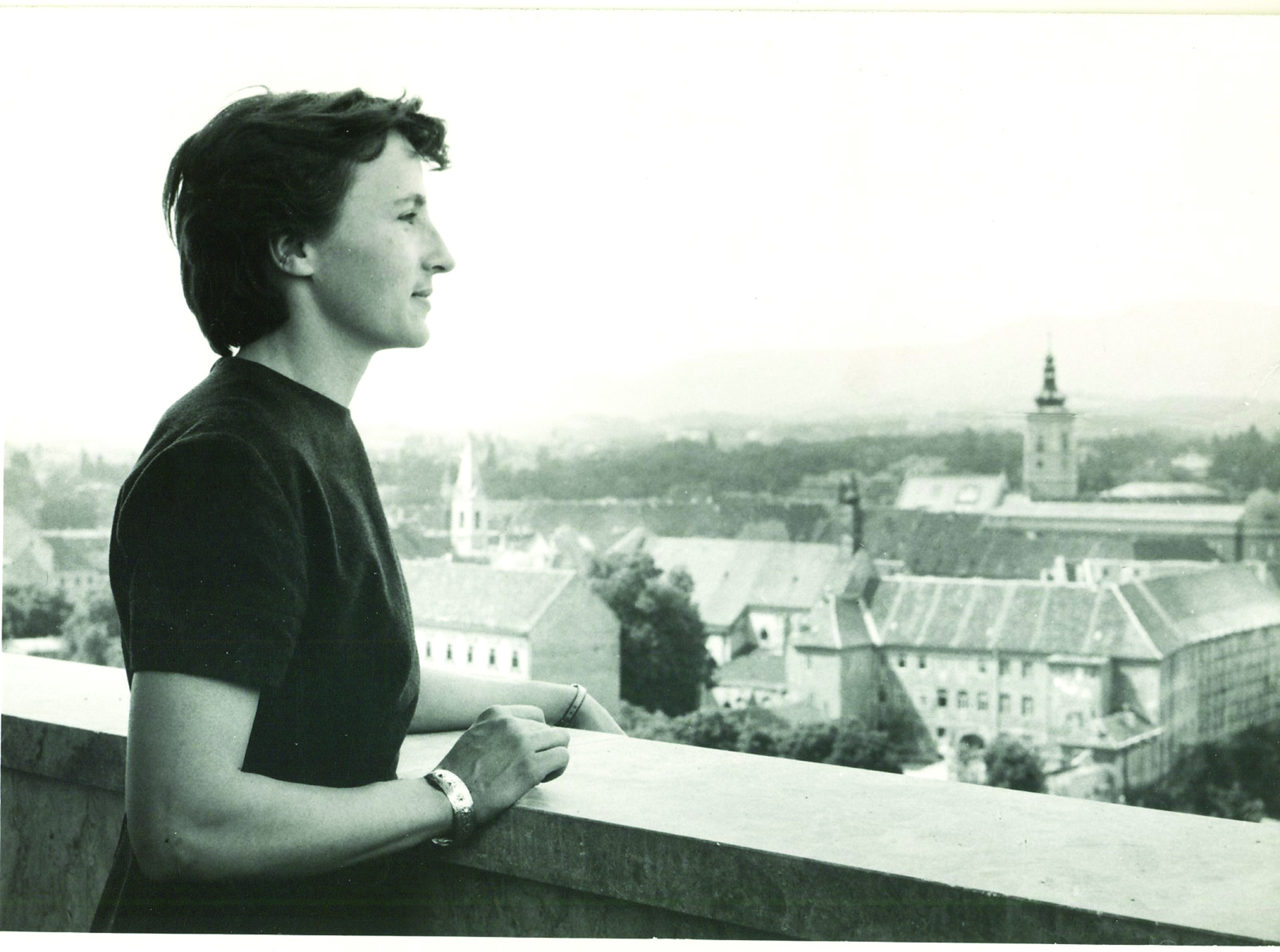 Prvi pogled s terase nebodera na Trgu bana Jelačića, svibanj 1959.