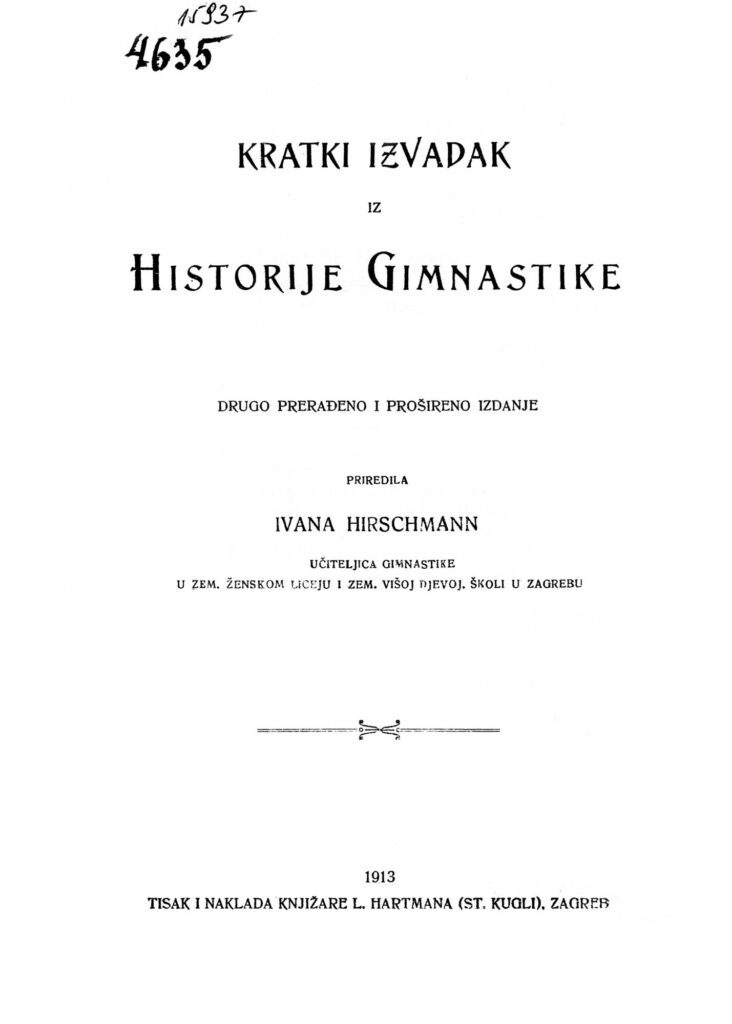 Kratak izvod iz historije gimnastike  1913.