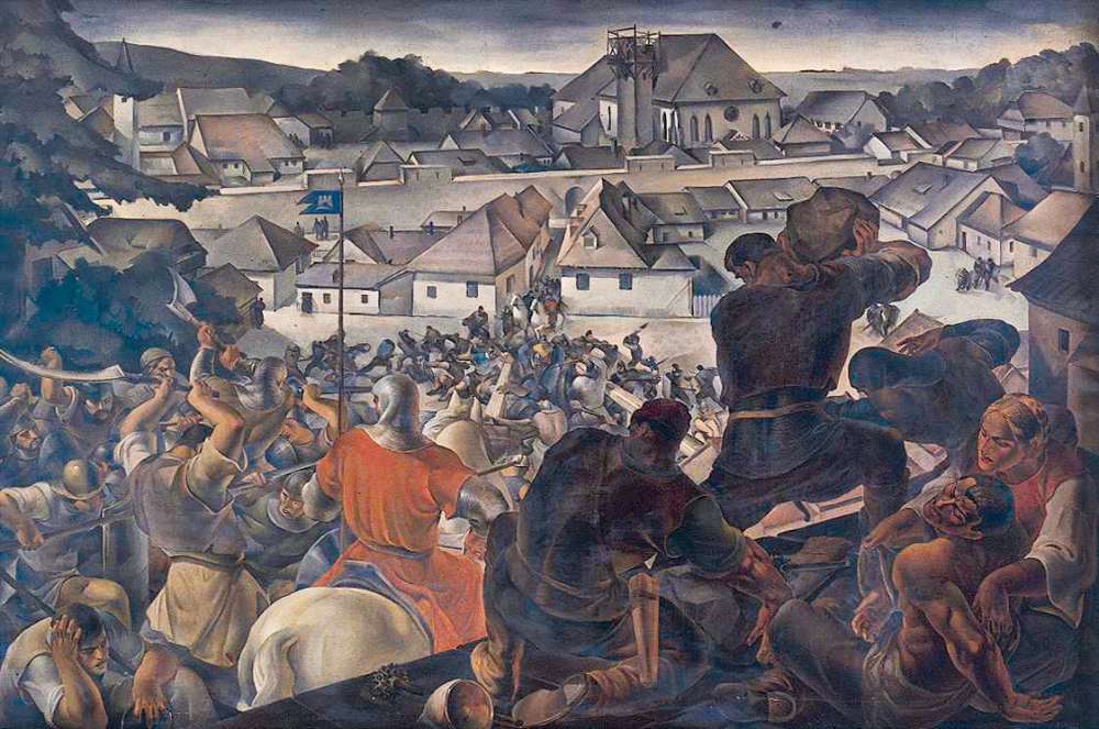 Sukob na Krvavom 
mostu, Joza 
Kljaković, 1928., 
ulje na platnu