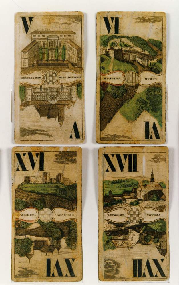 Igraće karte
Dvorane
zagrebačke
tiskane 1847.