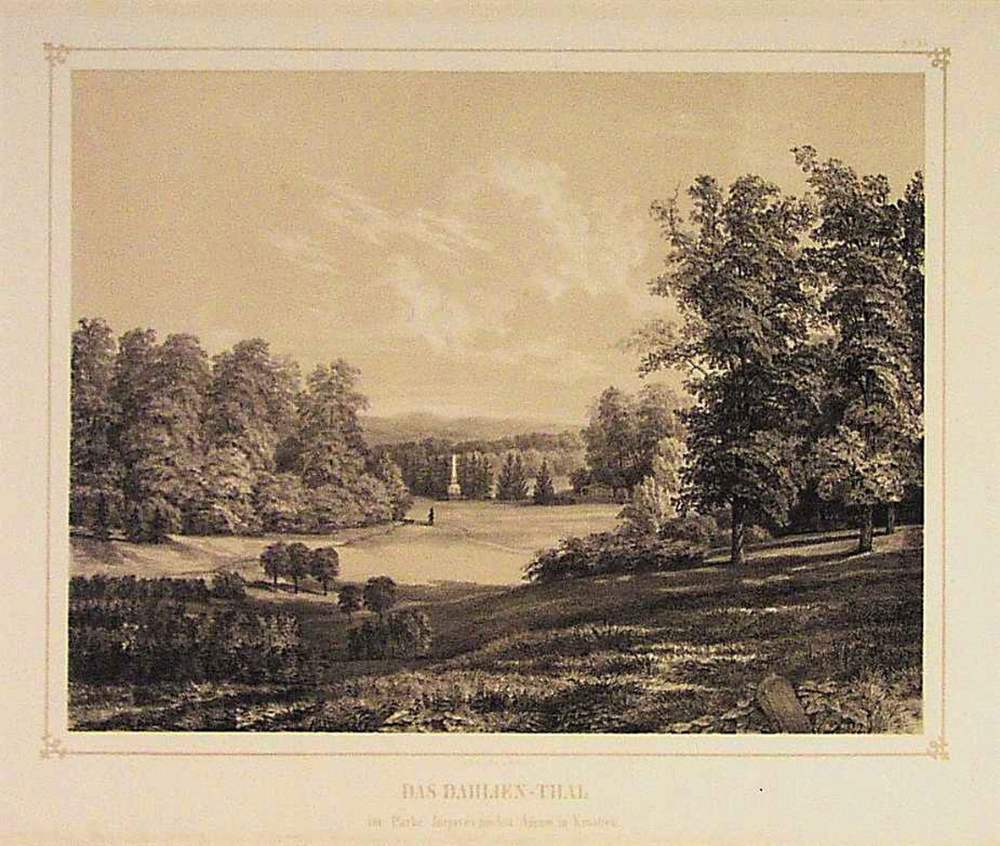 Park Jurjaves Dolina Dalija, Ivan Zasche,
litografija, 1853.