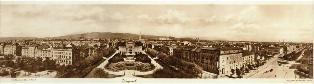 Pogled na Zagreb s Glavnoga kolodvora, oko 1930.