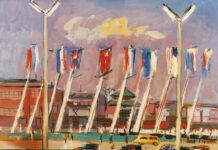 Zagrebačka kronologija 6.dio – od 1950. do 2000. Novi Zagrebački velesajam ovjekovječio je slikar Josip Restek, 1957.