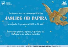 Otvorenje izložbe JASLICE OD PAPIRA i Advent u MGZ-u
