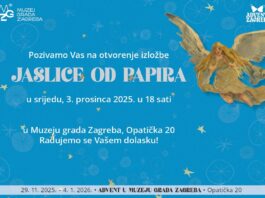 Otvorenje izložbe JASLICE OD PAPIRA i Advent u MGZ-u