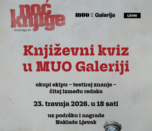 Ciklus kvizova u MUO Galeriji ulazi u završnicu: Književni kviz uz Noć knjige i glazbeni finale u lipnju
