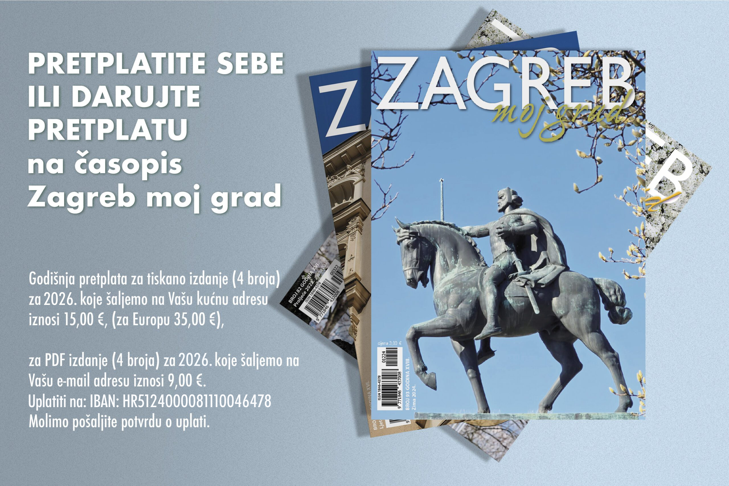 Zagreb moj grad, broj pretplata
